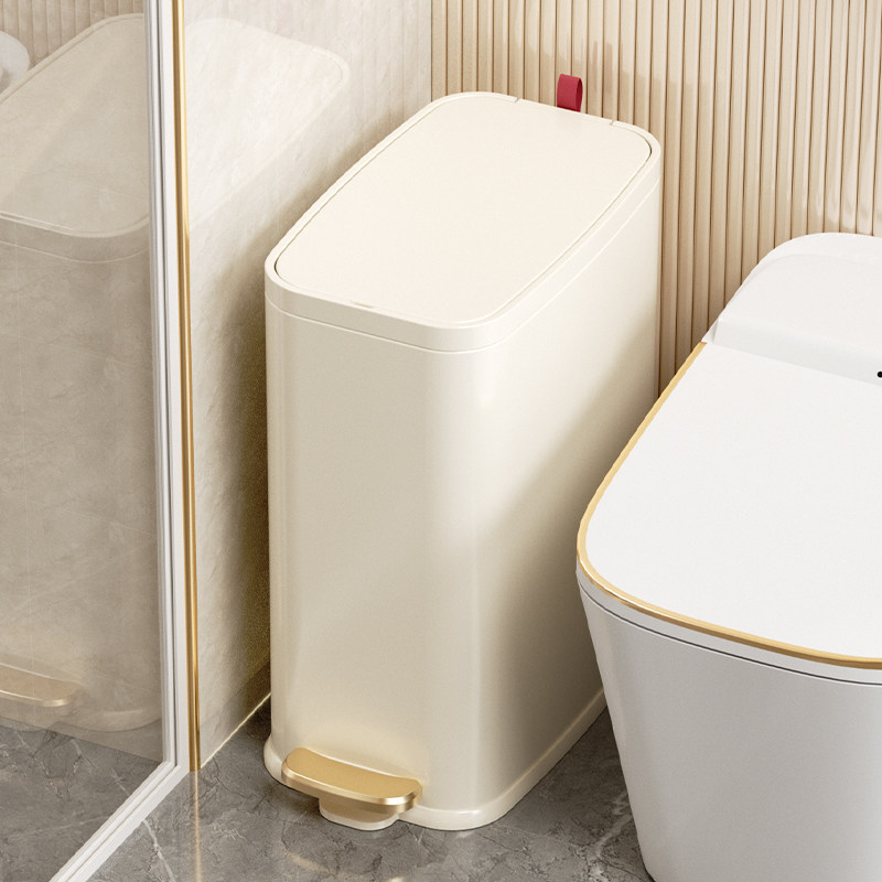 垃圾桶家用不锈钢厨房客厅轻奢高档厕所化妆室专用桶夹缝2025新款