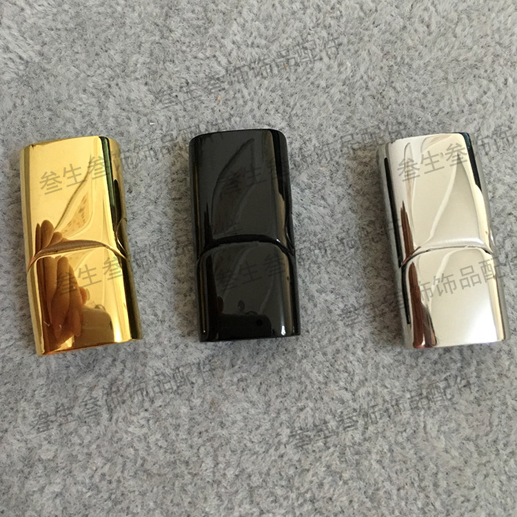 磁铁扣皮绳手链扣编织DIY不锈钢