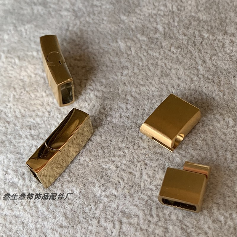 磨砂亮面金色不锈钢钛钢扁形