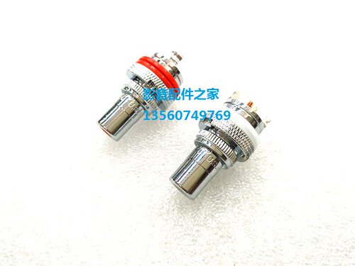 发烧hifi全铜镀铑佬紫铜莲花座RCA母座发烧功放莲花插座音频端子