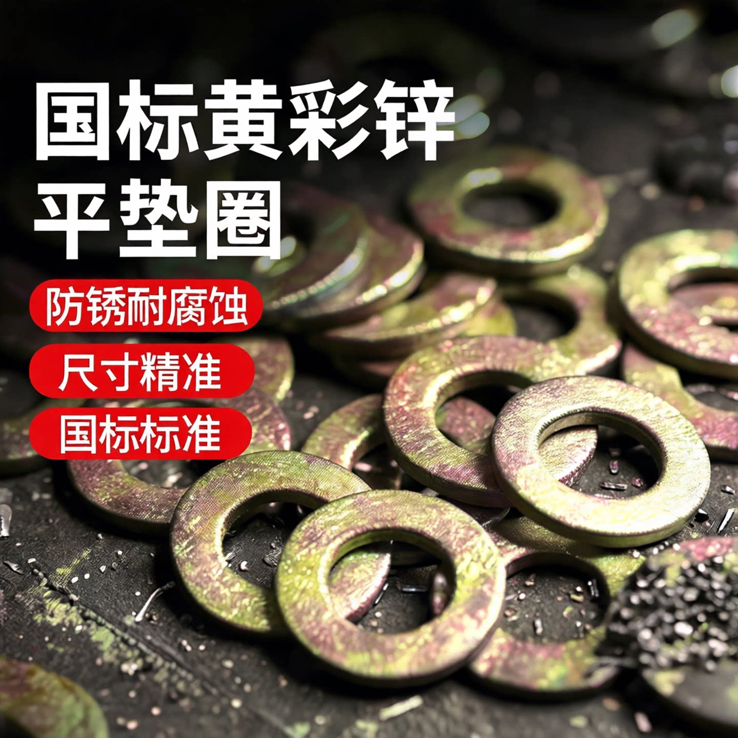 彩锌平垫圈碳钢工厂直销