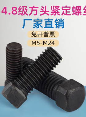 刀台螺丝 GB821方头平端紧定螺丝 方头螺丝M5M6M8M10-M20刀架螺钉