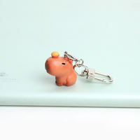 Cute capybaras and water babies keychain bag pendants, student couple schoolbags, backpack key pendants, creative small accessories thumbnail 5