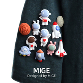 太空星球宇航员可爱卡通胸针胸章徽章学生衣服包包配饰装 饰小饰品