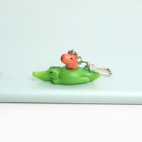 Cute capybaras and water babies keychain bag pendants, student couple schoolbags, backpack key pendants, creative small accessories thumbnail 2