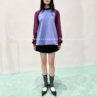 26SS春夏新款 T恤上衣 拼色圆领长袖 浅川买手店 SHUSHUTONG