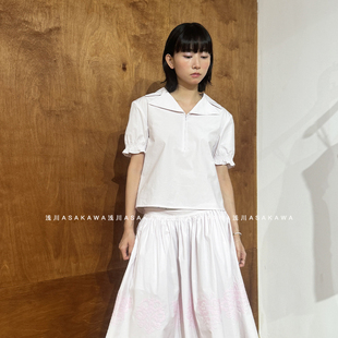 WMWM 26SS春夏新款 打揽翻领短袖 上衣 浅川买手店 衬衫