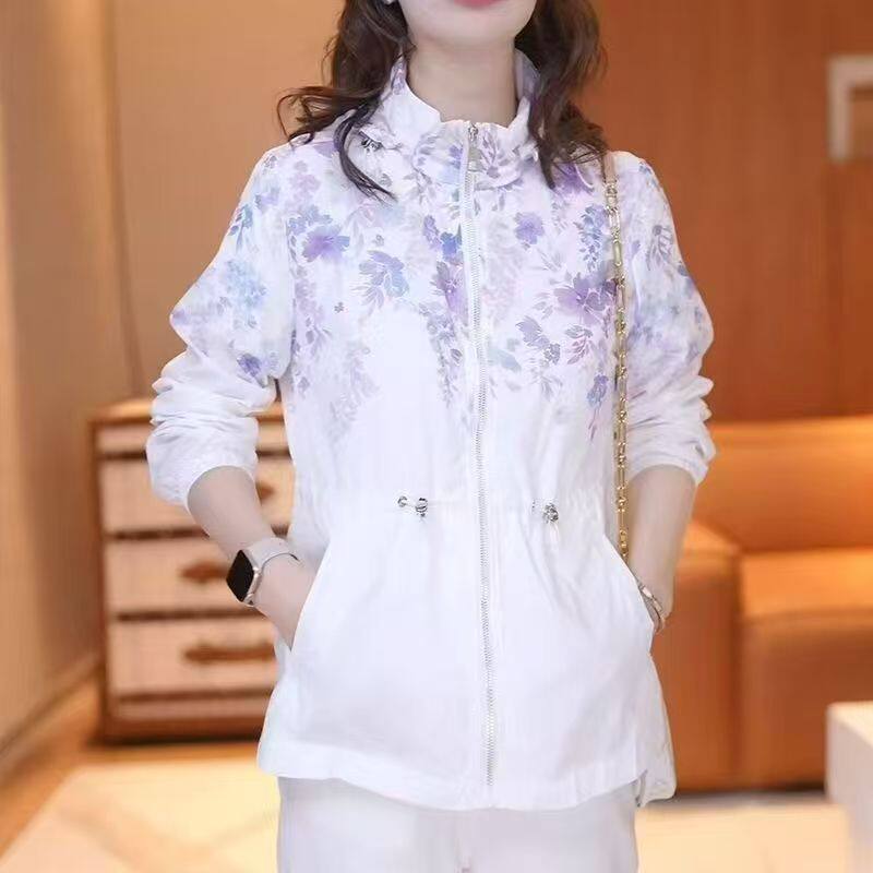 高档防晒衣碎花连帽薄款防晒衣女外穿2026夏季新款减龄爆款防晒服