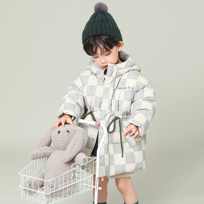 中长款加厚男童羽绒服中小童