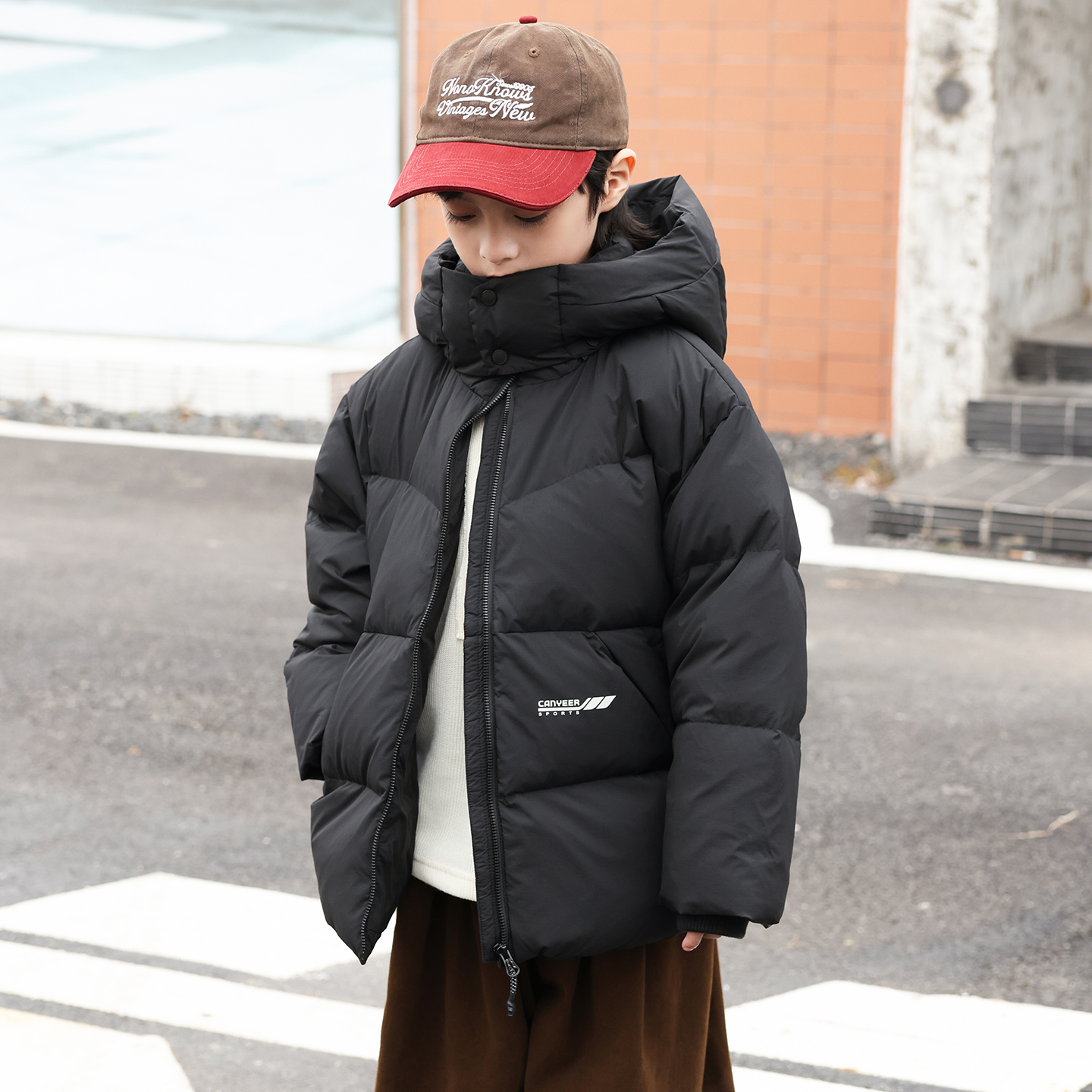 康衣儿男童羽绒服短款2025冬季新款加厚亲子装90绒中大儿童装外套