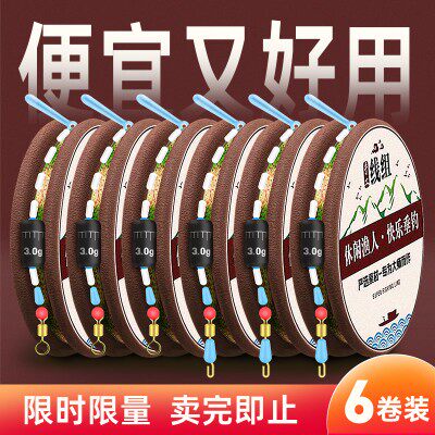 斑点线组钓鱼线套装全套正品绑好成品台钓主线渔具用品大全子线钩