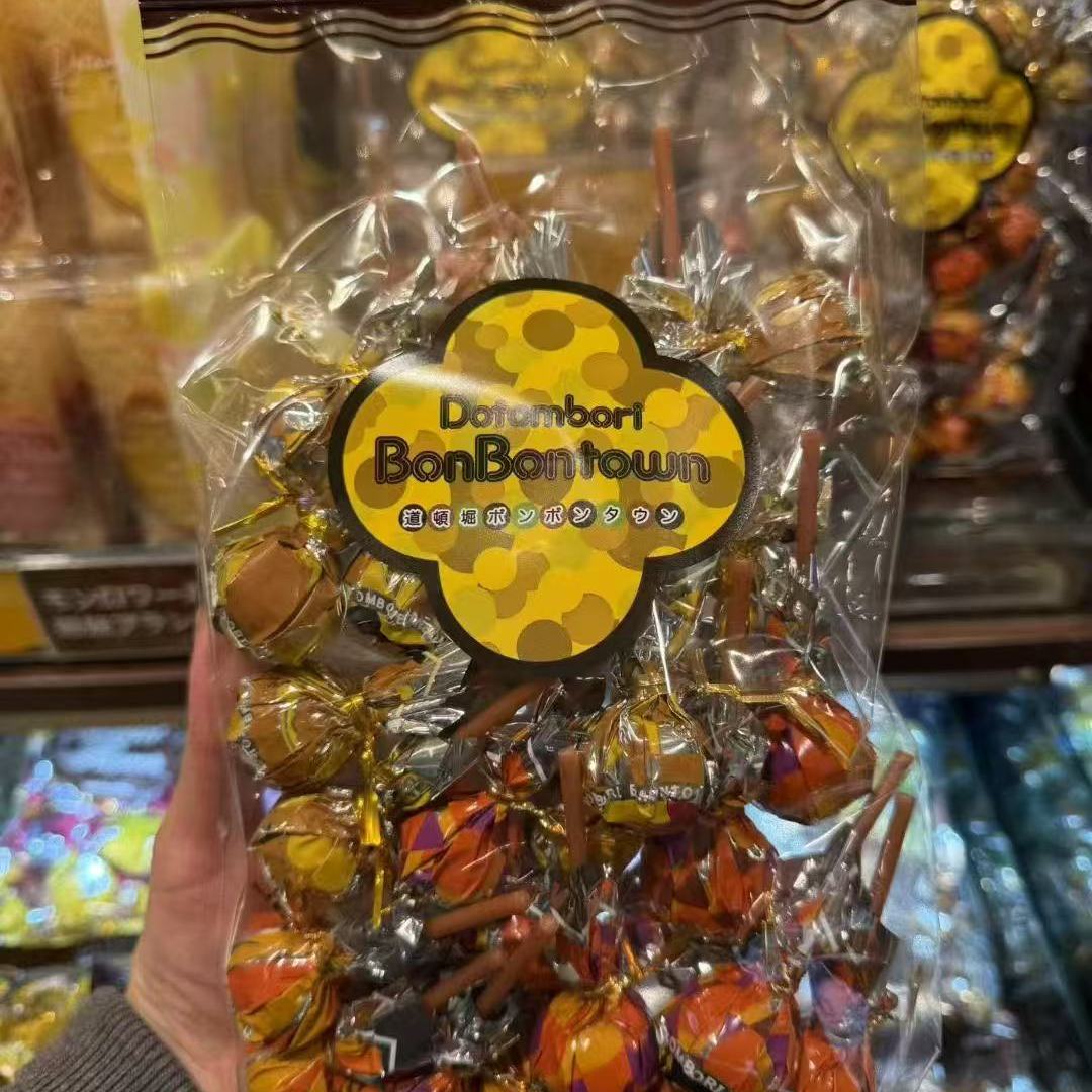 顺丰包邮日本道顿堀BonBonTown巧克力棒棒糖抹茶牛奶草莓混合口味