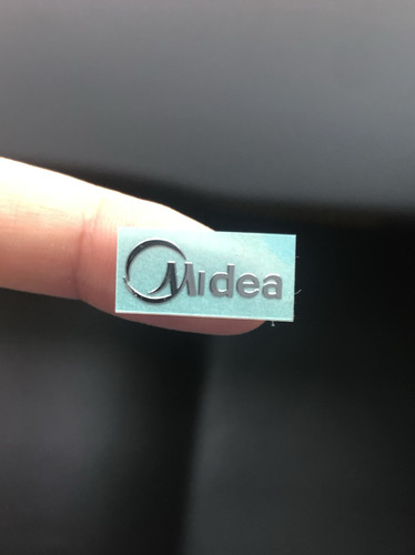 美的冰箱空调内机电器同款logo金属标贴超薄分体转印标签贴装饰贴