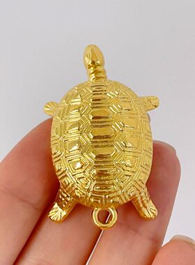 金钱龟随身小物钱包抽屉压包金色小龟摆件福气财运开运摆件抓周礼