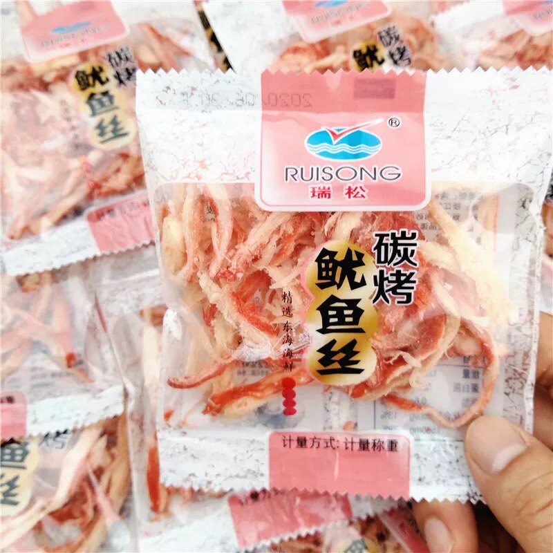 瑞松炭烤鱿鱼丝500g手撕散装小包装即食零食海味碳烤原味舟山小吃