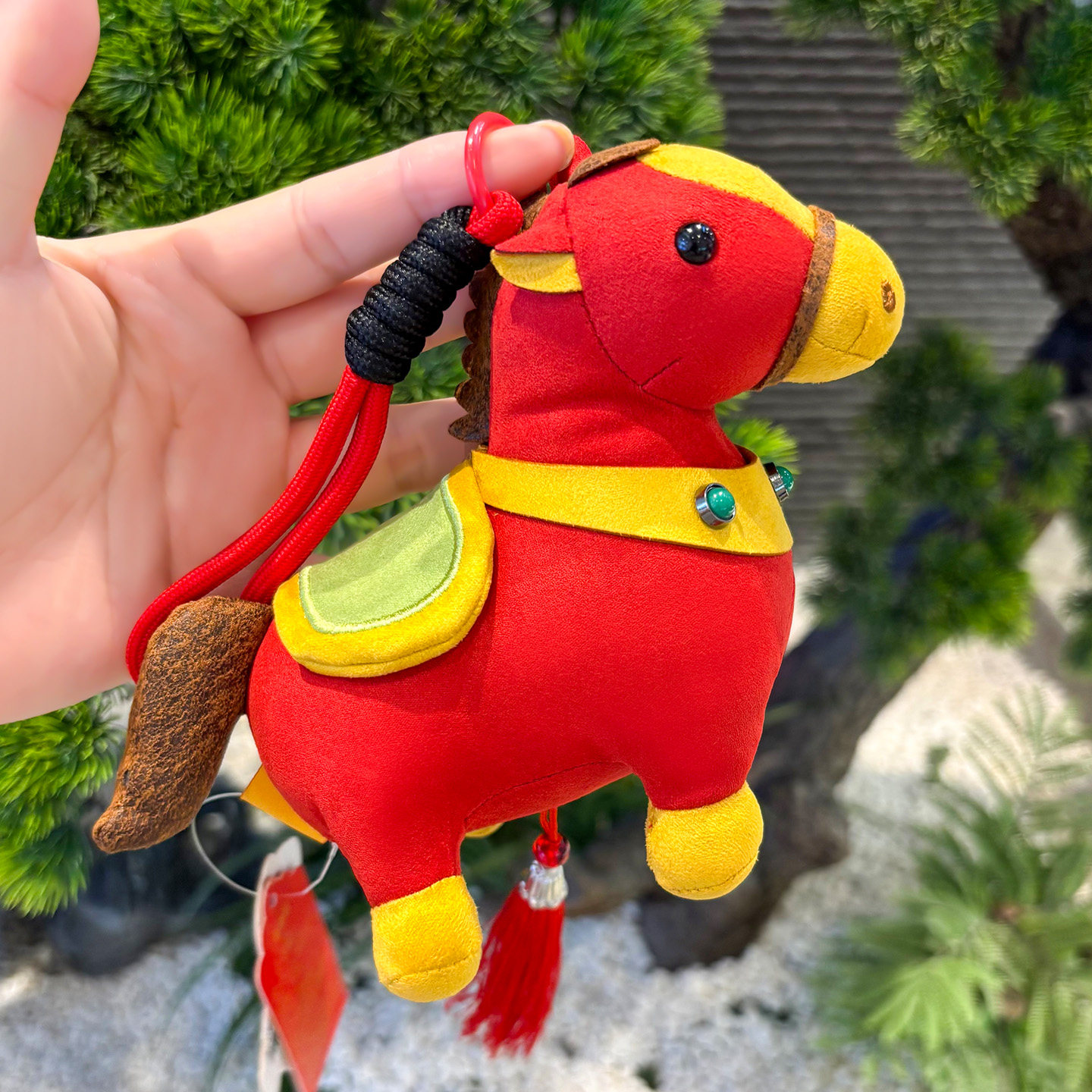 2026马年吉祥物红色雄马挂件包包小挂饰生肖小马公仔玩偶毛绒玩具