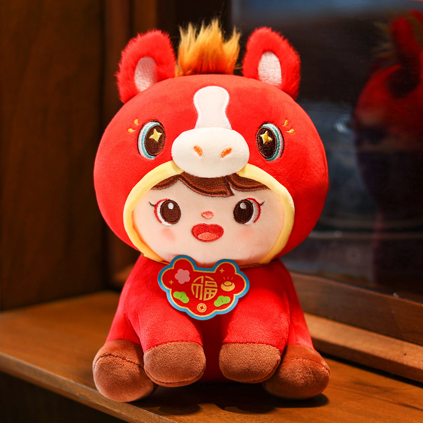 工厂现货批发定制马年吉祥物公仔