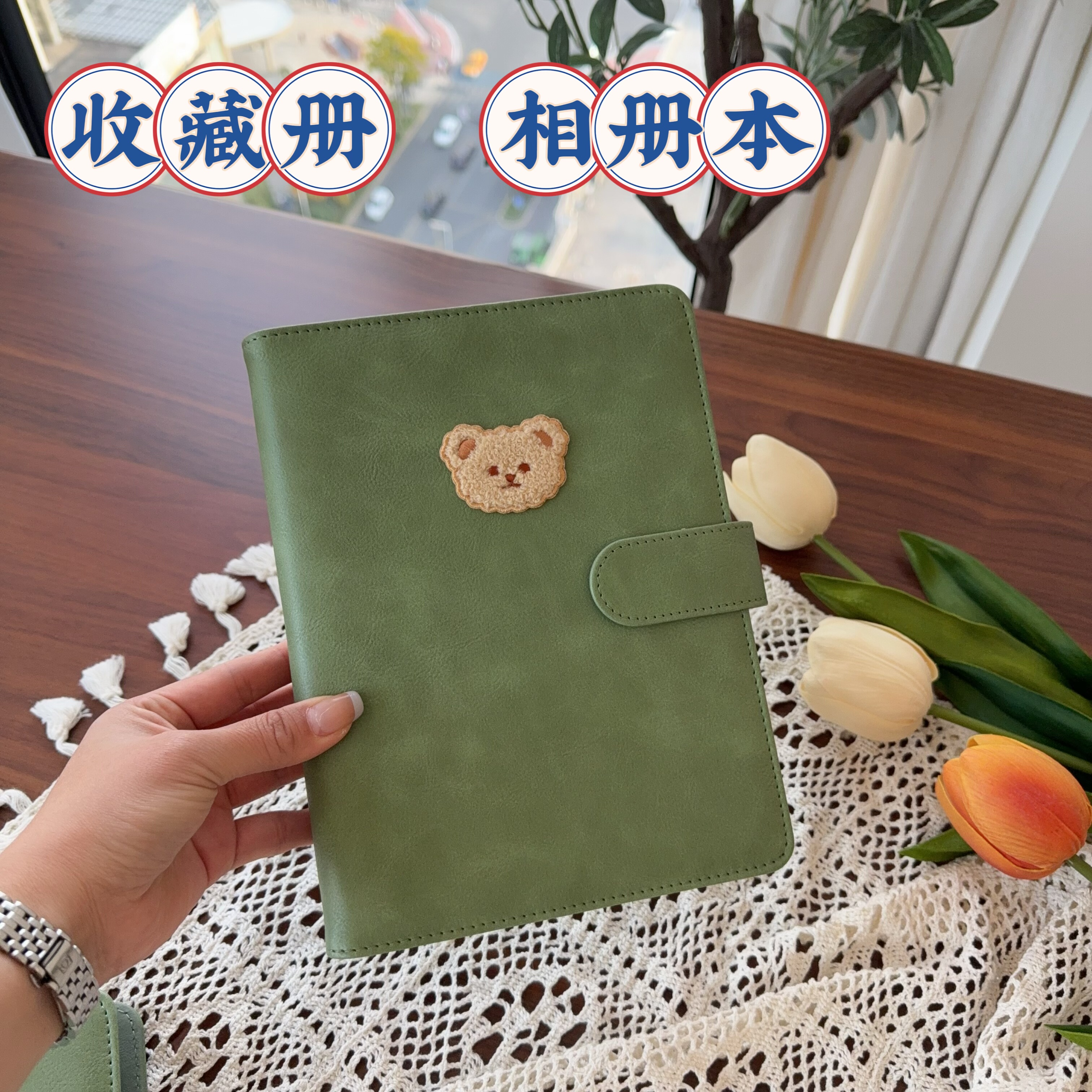 原创拍立得相册卡册收纳册A5活页收纳本四宫格3寸照片小卡5寸相册