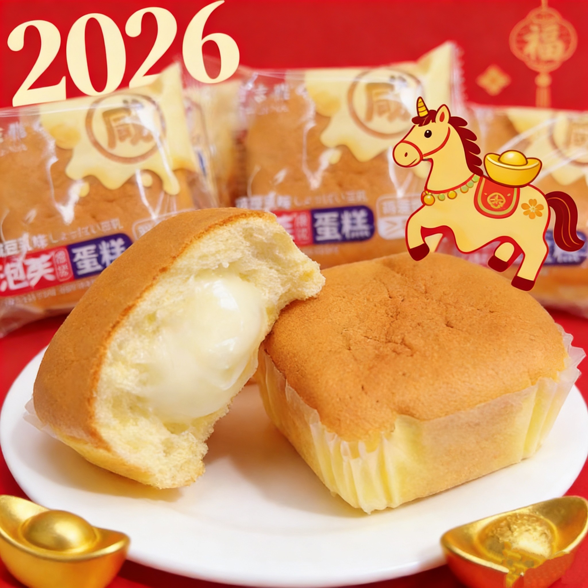 焙吉雅咸豆乳爆浆泡芙蛋糕整箱早餐代餐学生零食奶油夹心小吃点心