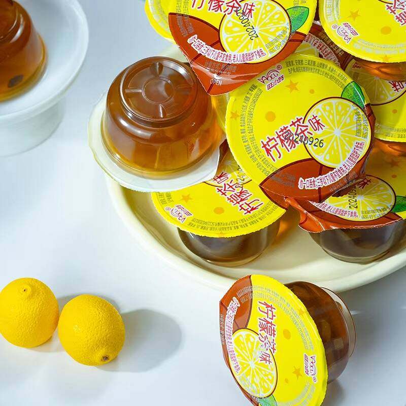 港式柠檬茶果冻冰红茶味小青柠果冻果冻百香果果冻豆腐花潮汕草粿