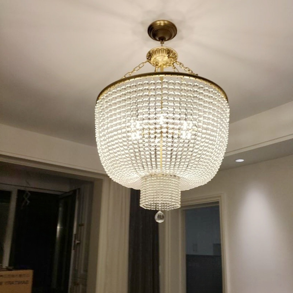 晶莹珠全铜水晶吊灯餐厅楼梯间灯