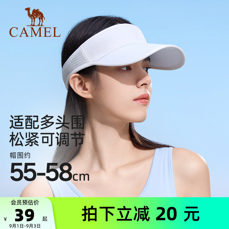 骆驼户外防晒夏天薄款跑步空顶帽图片