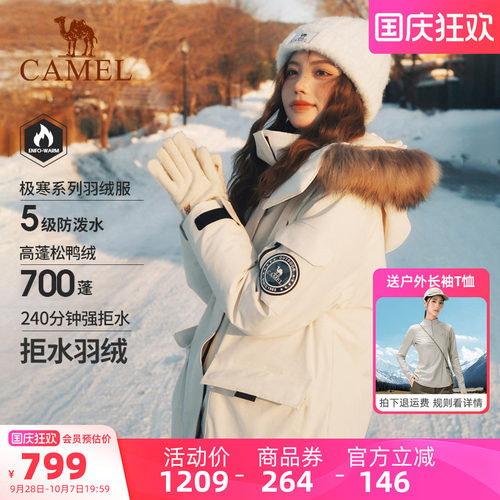 骆驼工装羽绒服035大毛领派克服