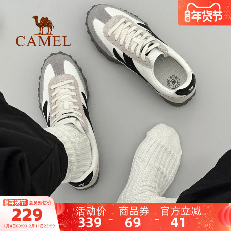 骆驼山海运动鞋女款2025秋冬新款休闲鞋子低帮板鞋复古德训鞋男鞋,运动鞋new,板鞋,淘宝优惠券,粉丝福利购,淘宝优惠卷