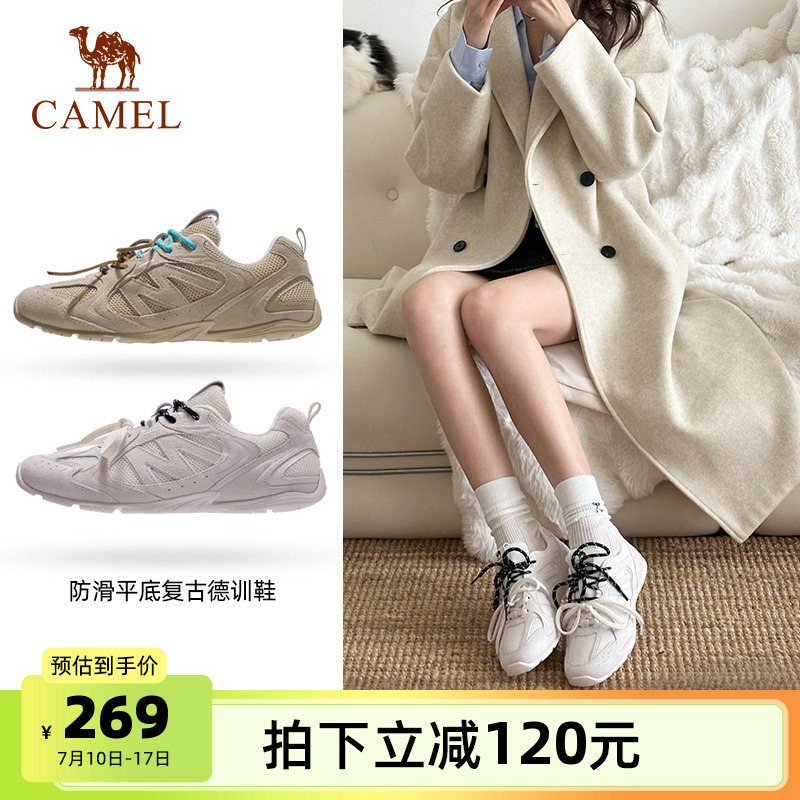 骆驼鞋子女鞋百搭平底薄底鞋
