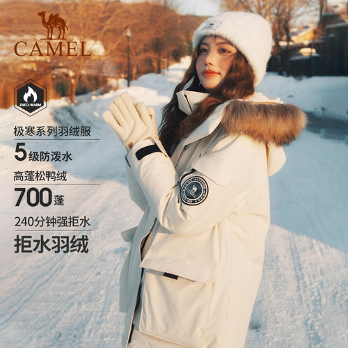 骆驼工装羽绒服035大毛领派克服