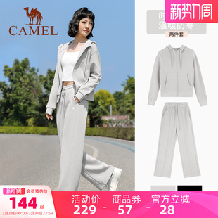 健身服 跑步户外运动服专业高级感休闲长袖 骆驼秋冬瑜伽服套装 女款