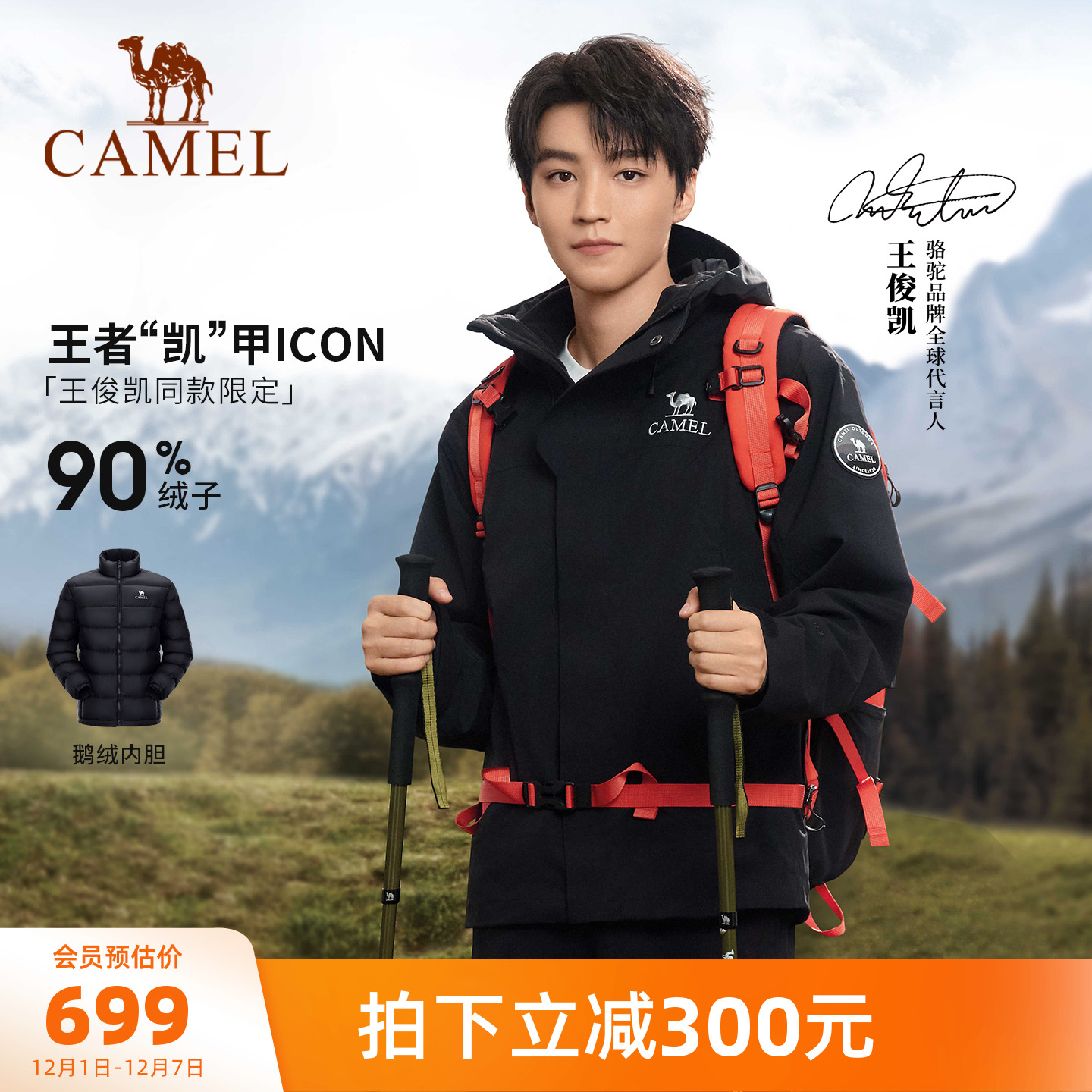 王者凯甲ICON鹅绒羽绒服冲锋衣