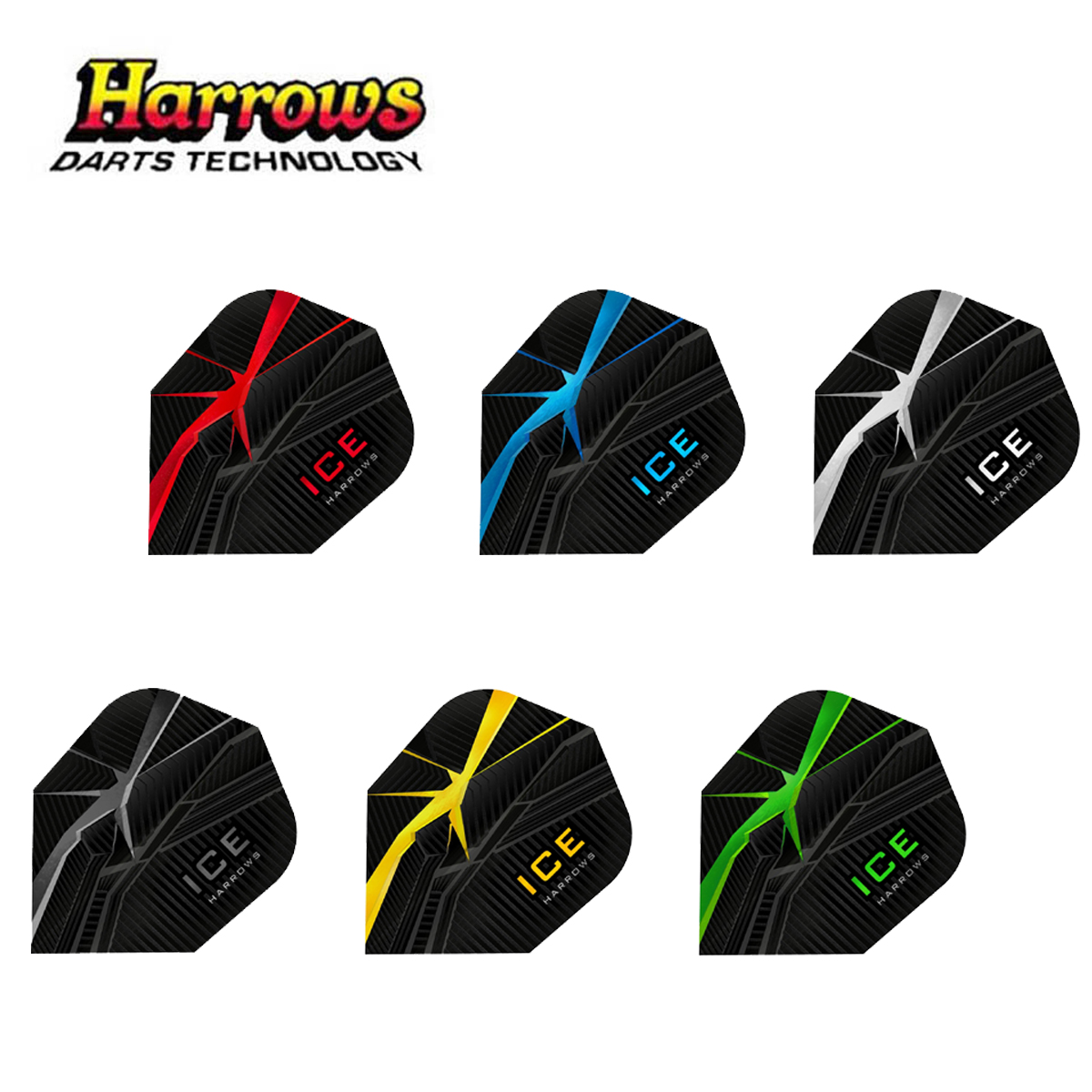 Harrows  ICE Recut冰系列100微米厚小方形飞镖翼硬飞镖尾镖叶 运动/瑜伽/健身/球迷用品 镖翼/尾翼 原图主图