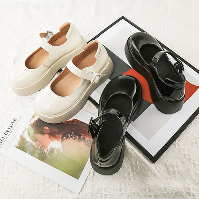 厚底小皮鞋云上一步玛丽珍浅口