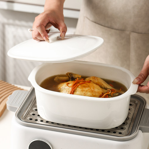 陶瓷大炖盅蒸炖锅定制大容量炖汤汤锅隔水炖盅带盖汤盅微波炉用碗