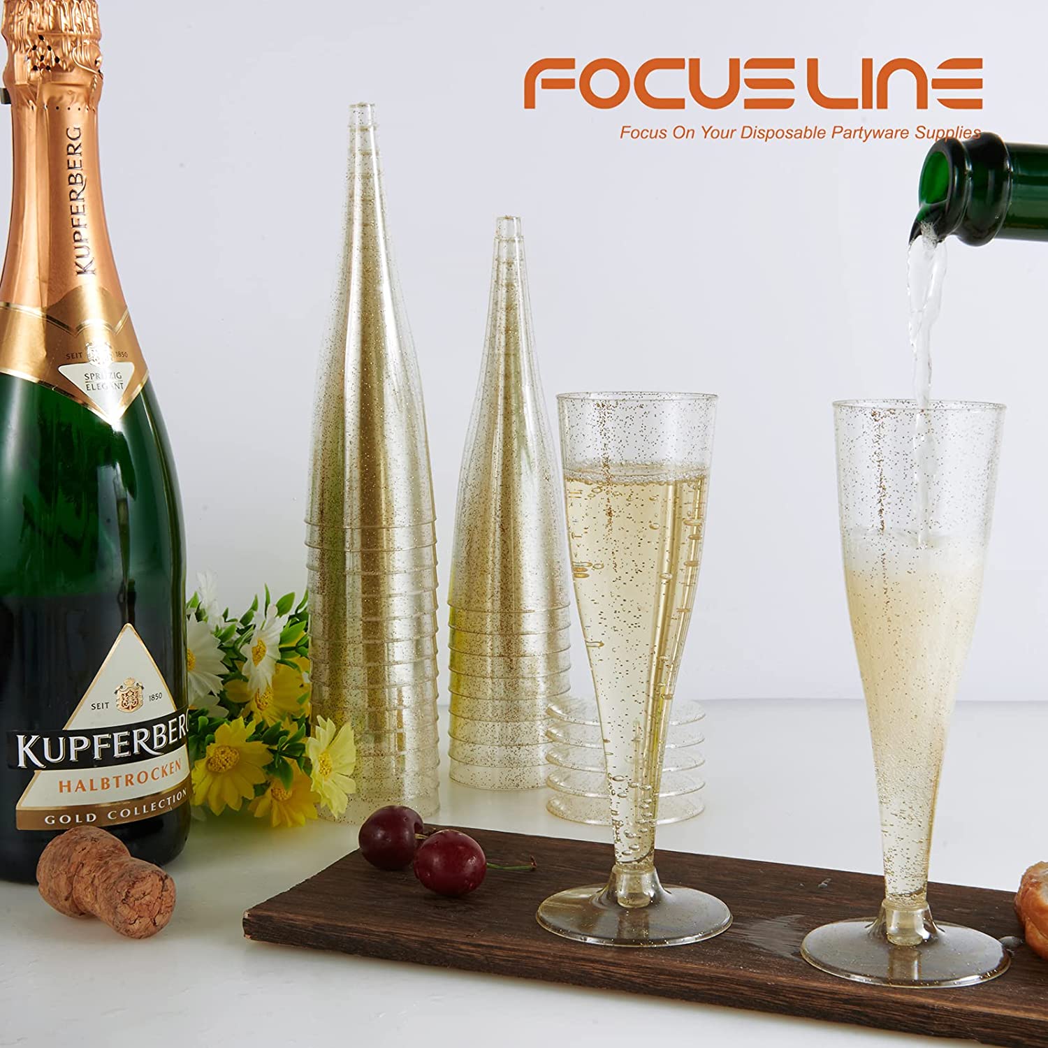 135ML塑料高脚杯一次性香槟杯