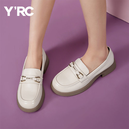 YRC低帮真皮软底一脚蹬乐福鞋