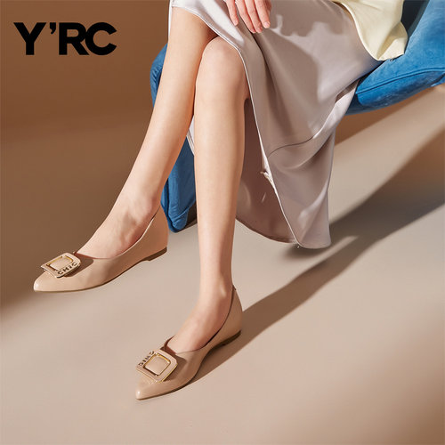 YRC平底尖头单鞋2025春夏新款