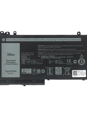 适用戴尔DE Latitude E5450 5450 E5550 E5250 RYXXH 笔记本电池 8V5GX 3100 3160 3550 12 5000 G5M10 WYJC2