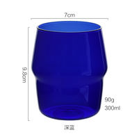 Xiao Xi's Nordic InS-style high borosilicate heat-resistant colored glass cups, coffee cups, breakfast milk cups, and juice cups thumbnail 3