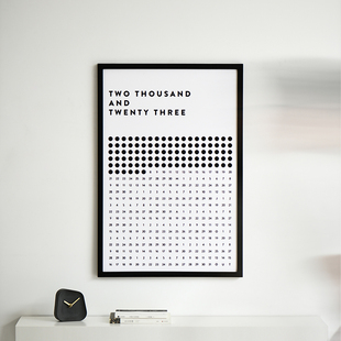 elekoo时间消逝日历2026年 创意ins风年历挂历简约北欧风大装饰画