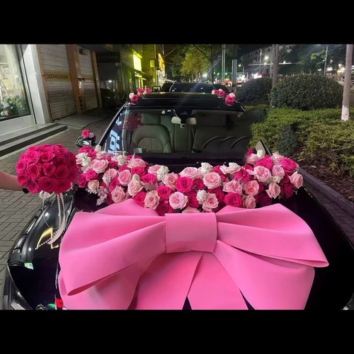 七夕1.8米蝴蝶结花束eva材料包婚庆巨大装饰情人节婚车diy手工