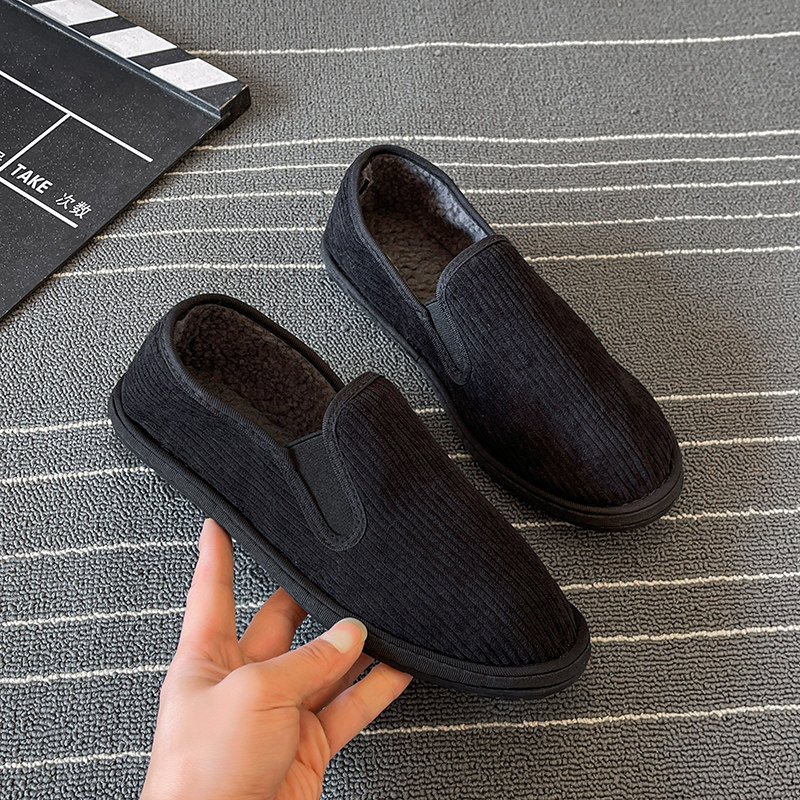 台州西山布鞋秋冬羊羔绒西山布鞋男长绒加厚保暖老北京牛筋底黑色,流行男鞋,布鞋,淘宝优惠券,粉丝福利购,淘宝优惠卷