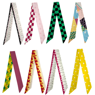 鬼灭之刃飘带丝巾发带绑发头饰cos动漫蝴蝶忍祢豆子堕姬饰品手办