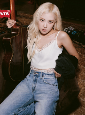 【ROSE朴彩英同款】Levi's李维斯26新款女士蓝色宽松微喇牛仔裤