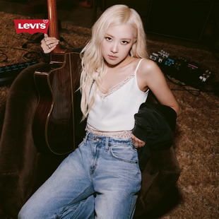 【天猫小黑盒直播】Levi's李维斯26新款女士蓝色宽松微喇牛仔裤