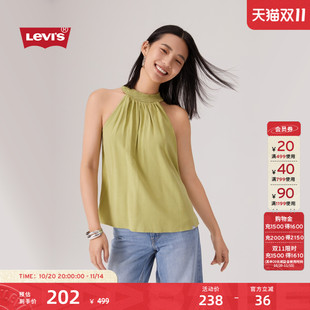 商场同款 度假风无袖 Levi 女士法式 T恤003HY s李维斯25新款