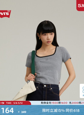 商场同款Levi's李维斯夏季女士美式复古短款LOGO短袖T恤0019T