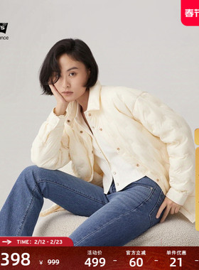 【商场同款】Levi's李维斯女士冬季宽松薄款简约羽绒服外套002QD