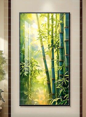 【进口棉布】蒙娜丽莎皇室十字绣竹报平安简约唯美风景套件手工绣